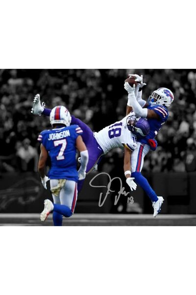Signtouch Advertising Alayra Framed Justin Jefferson Catch of the Century Sig...