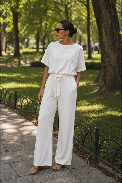 Get Crazy Γυναικείο κοντομάνικο παντελόνι με λαιμόκοψη και σετ μπλούζας