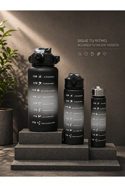cabbaroğlu ticaret 3'lü Motivasyonel Matara Seti (2L - 900ml - 500ml) - Trita...