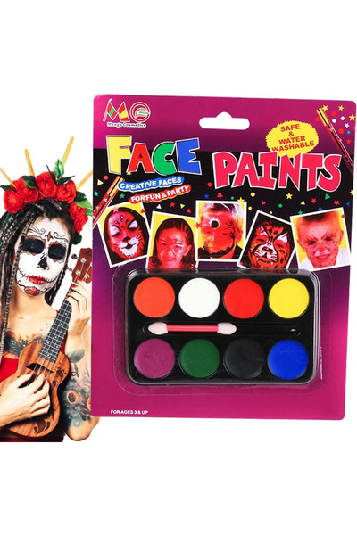 magicool Clown Face Painting Set with Brush Makeup Painting Set 8 Colors