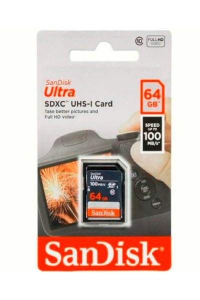 SanDisk Ultra 64GB SDXC 100MB/s Hafıza Kartı-SDSDUNR-064G-GN3IN