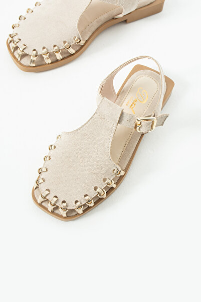 DUXAL SHOES Γυναικεία σουέτ πλεκτά σανδάλια με δικτυωτό σχέδιο Debra