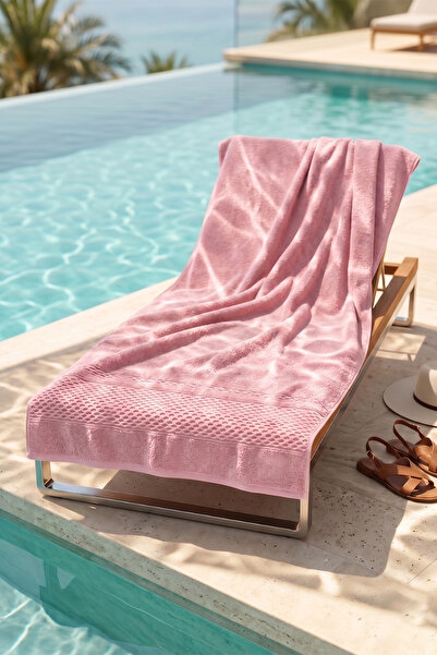 REMSA Памучна плажна кърпа за басейн и плаж 03 Пудра