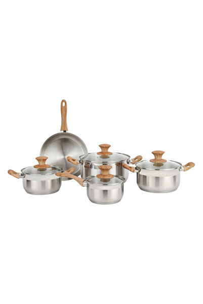 DELCASA 9-Piece Stainless Steel Cookware Set