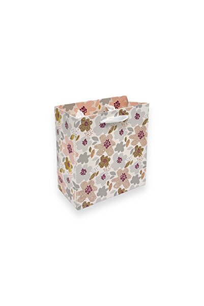 AFO Set 12 Pungi Cadou model floricele glitter 14x15x7