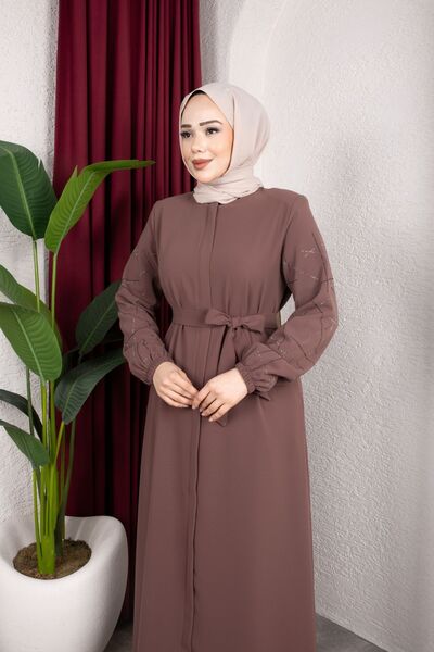 BYH MODA CAM KIRIK TAŞLI FERACE