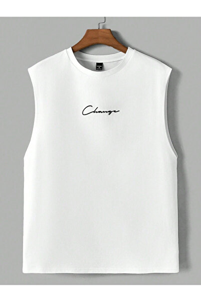 bellanova Printed Sleeveless Tshirt Men's Zero Sleeve Clothing Sportswear Ove...