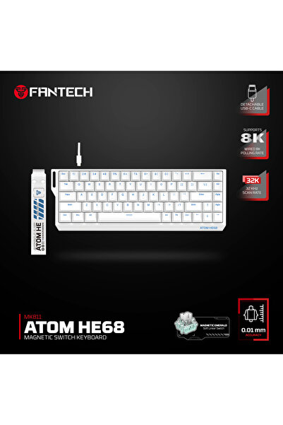 OYUNCU BAYKUŞ FANTECH ATOM HE68 8K Manyetik Switch Gaming Klavye