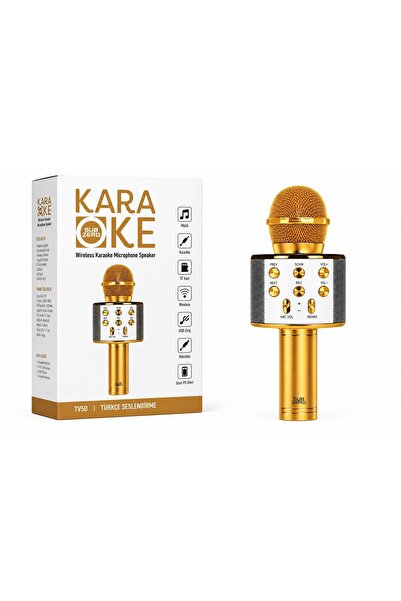 KAPTANHABERLESME Bluetooth Karaoke Mikrofon Hoparlör Kablosuz Taşınabilir Mik...