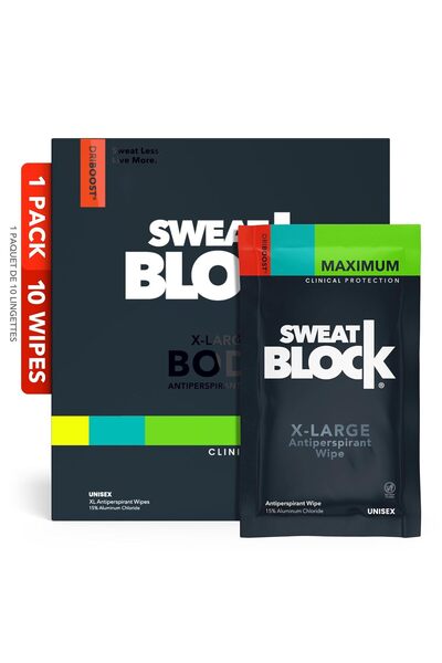 Sweat Block مناديل سويت بلوك الطبية المضادة للتعرق للرجال والنساء بحجم كبير |...