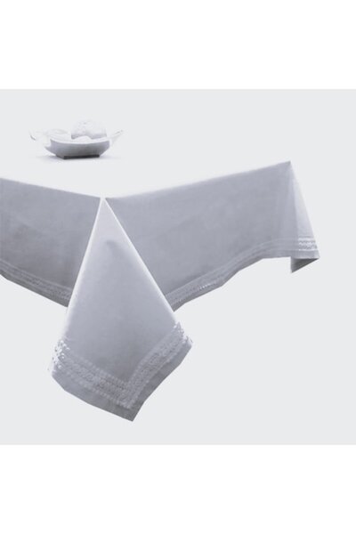 Casa Bucuriei Tablecloth 130 x 210 cm, Casa Bucuriei, Summer model, ivory whi...