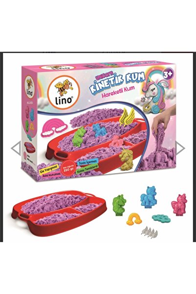 My Easy Shop Kinetic Sand Set Lino (Moving Sand) 350 Gr Sand+Tray+6 Molds