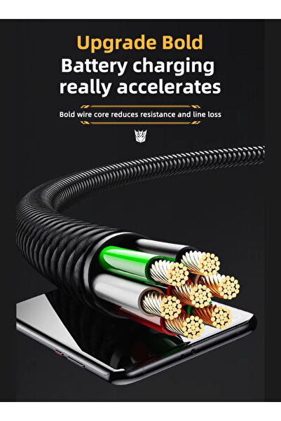 transformers 60W Fast Charging Cable, 1m USB-C to USB-C, High-Speed Power Delivery Cord, Durable Nyl