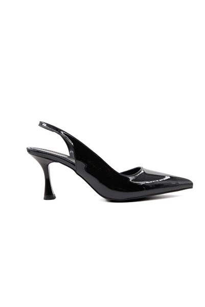 MİSS PARK MODA 115 ka1103 Μαύρα γυναικεία παπούτσια με τακούνι