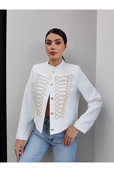 ESRAHELVACI Χρυσοκέντητο μπουφάν με γιακά Hakim