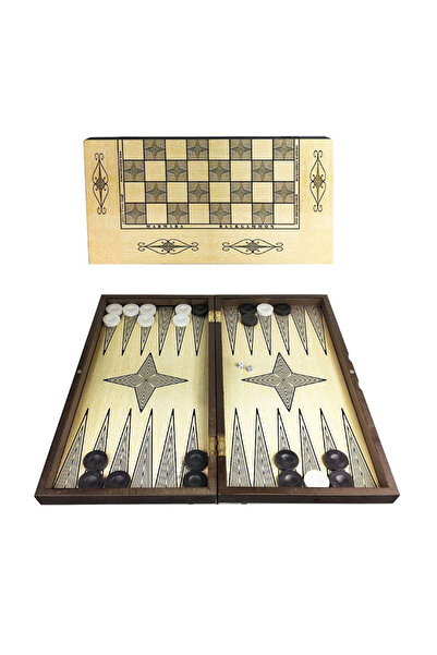 Markasız ucuz Burnt Backgammon Large Size