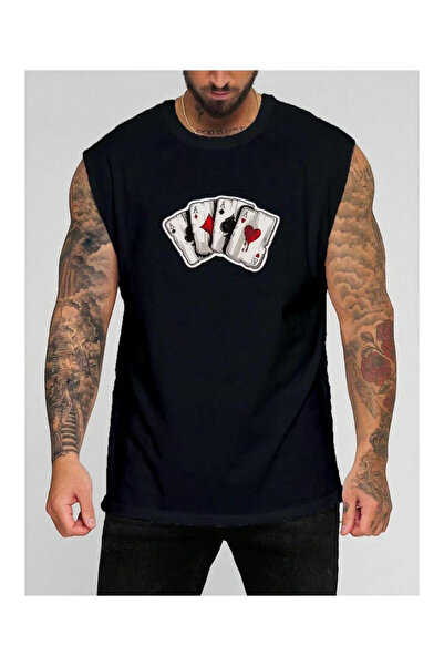 bellanova Printed Sleeveless Tshirt Men's Zero Sleeve Clothing Sportswear Ove...
