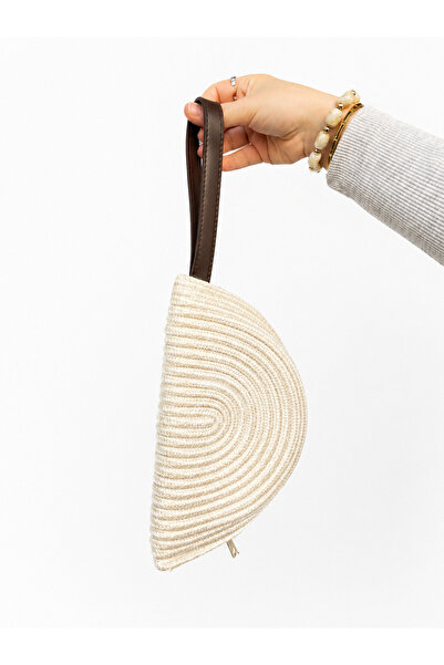 ZÇBUTİK Straw Clutch Bag Sea Shell Shape Women's