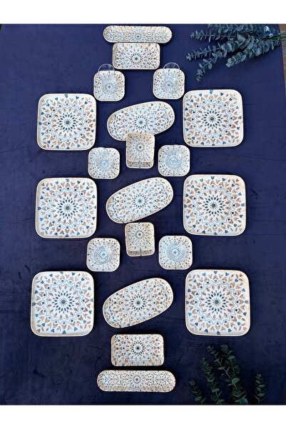 Ulus Home Antique 6 Kişilik 29 Parça Porselen Kahvaltı Takımı