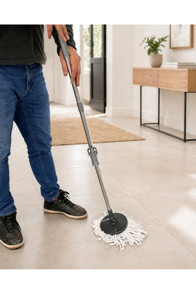 GATO SHOP Tüm Temizlik Setlerine Uyumlu Paslanmaz Metal Saplı Yedek Mop-2
