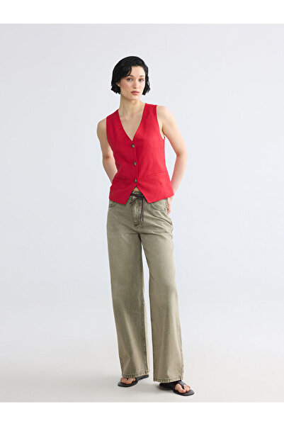LC Waikiki Khaki Straight Fit Women's Jeans