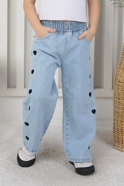 Miniminnakkidswear Girls' Elastic Waist Jeans 3-10 Years Old