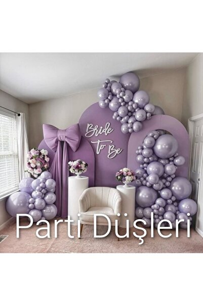 Parti Düşleri Aura Lila Bride - Doğum günü- Nişan Balon Süsleme seti