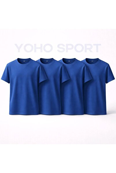 YOHO SPORT Unisex osnovni kroj 100% pamuk, mekana tekstura, SaksBlue majica s...