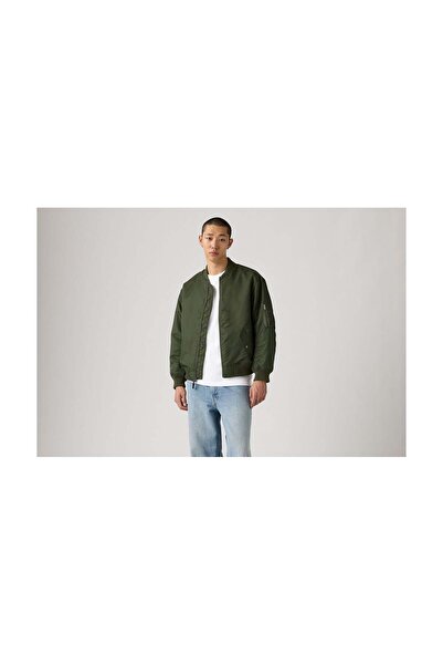 Levi's ليفيز MA-1 معطف بومبر رجالي باللون الأخضر الداكن 005AL-0001