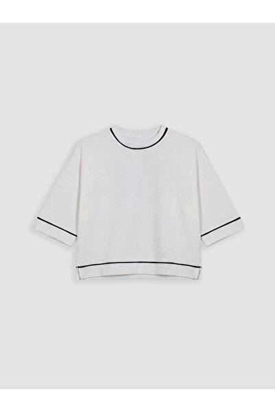 LC Waikiki White Soft Touch Crop Women's Sports T-Shirt from Güli̇s Gi̇yi̇m