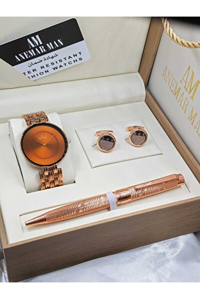 anemarman ⌚✨ طقم ساعة انيمرمان – ستانلس ستيل فاخر مع ضمان سنة