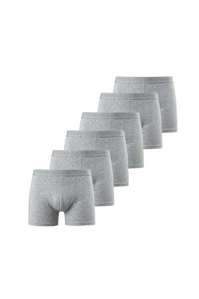 luxtornado Ανδρικά μποξεράκια 6 τεμαχίων σε γκρι χρώμα από ελαστικό βαμβακερό...