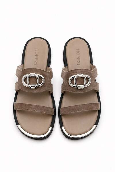 nope21shoess Arimo Mink Genuine Leather Slippers