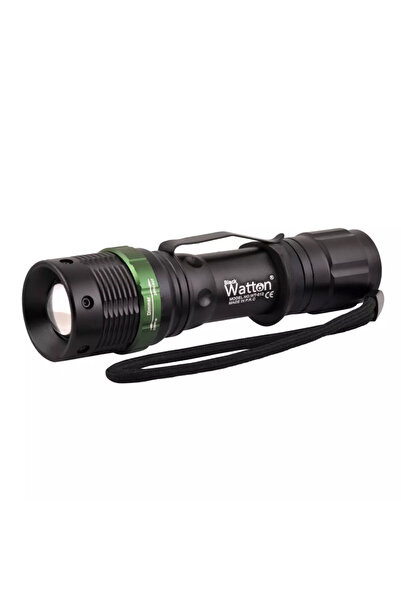 Watton Uzun Menzilli Zoomlu LED El Feneri Oto Şarjlı Profesyonel Kullanım WT-012