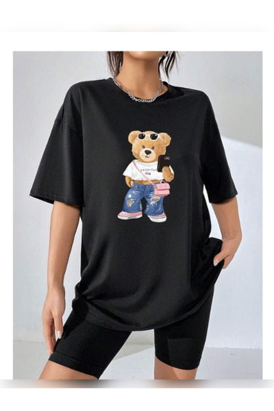 TİMİSİVA Μπλουζάκι Unisex oversized με τύπωμα με κοντό μανίκι και λαιμόκοψη, ...