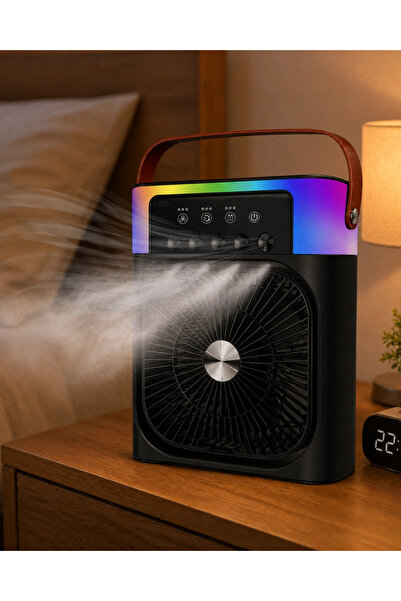 Epilons Rgb Işıklı Buharlı Masaüstü Fan Sessiz Çalışan Usb Şarjlı Taşınabilir...