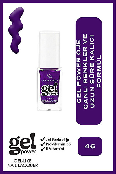 Golden Rose Gel Power Nail Lacquer-46-Jel Oje
