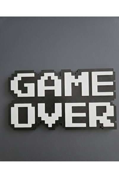 Nicomedia Gamer Odası İçin 3D Pixel Art "Game Over" Tabela
