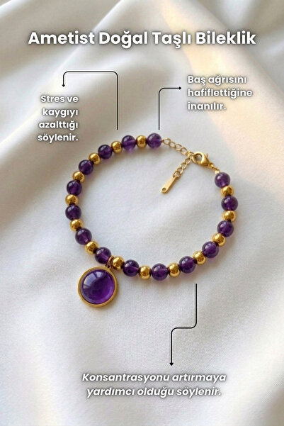 Elifsu Jewelry سوار حجري كبير بتصميم خرز من الحجر الطبيعي، تصميم عتيق من الأم...