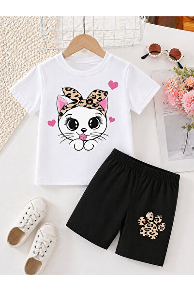 VODEXA Boys Girls T-Shirt Shorts Set 100% Cotton Summer Comfortable Fit Print...