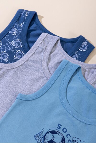 BAYKAR Μπλουζάκι για αγόρια από βαμβάκι με στάμπα και λαιμόκοψη ποδηλάτου, συ...