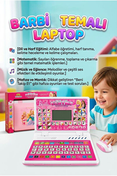 Tıfıl Toys Sesli 100 Fonksiyonlu Pembe Fareli Türkçe ve İngilizce Destekli Eğ...