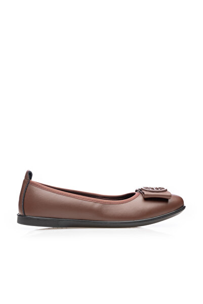 UrbanShoes Balerini damă din piele naturală - 4401 Maro Box