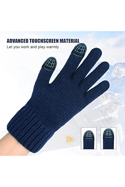 Techsuit Mănuși (ST0012) - din lână de alpacă, Mărime 22cm - Negru