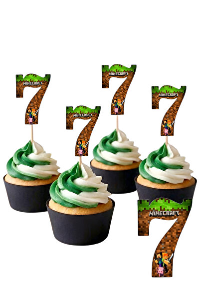 telaşe memuru Minecraft 10 Adet Cupcake Pasta Süsü - Minecraft 7 Yaş Şekilli ...