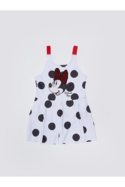 LC Waikiki Costum de baie cu fustă pentru fete, cu imprimeu Minnie Mouse