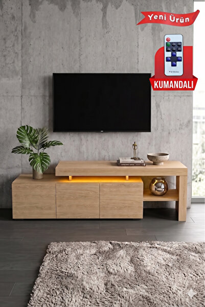 Platinreyon Luma Tech Led Işıklı TV Ünitesi 160 cm - Modern TV Sehpası