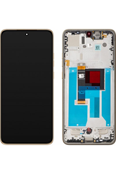 Stef's Cat Οθόνη με οθόνη αφής Motorola Edge 50 Neo, με πλαίσιο, Μπεζ (Latte)...