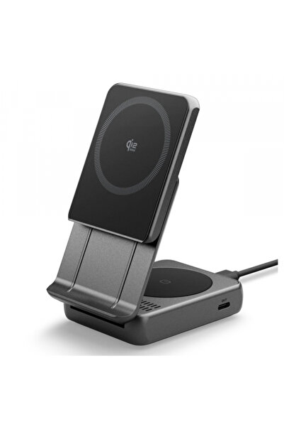 Spigen Зарядно устройство Retea Wireless EF302MOQ 3 в 1, 25W, 1 x USB-C, Сиво
