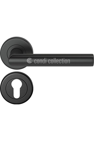 Condi Collection 101 Statik Siyah Yale Paslanmaz Çelik Kapı Kolu